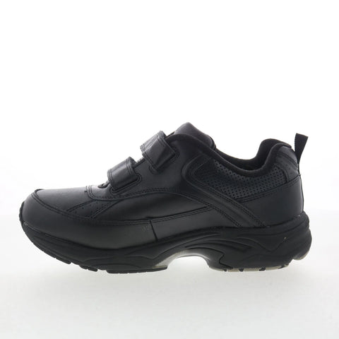 Drew Paige 14695-12 Womens Black Wide Leather Lifestyle Sneakers Shoes