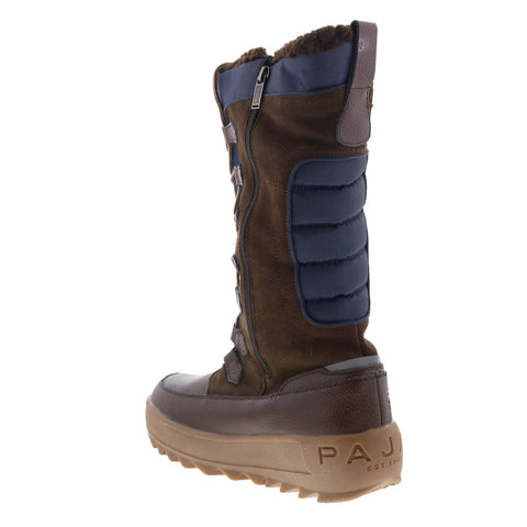 Pajar Paige 44499 Womens Brown Leather Zipper Mid Calf Boots