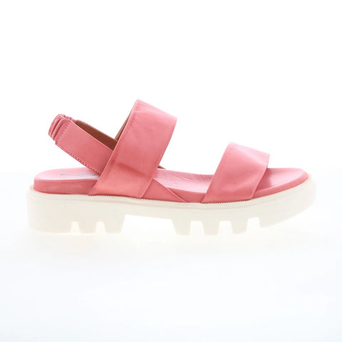Miz Mooz Paislee Womens Pink Mesh Slip On Strap Sandals Shoes