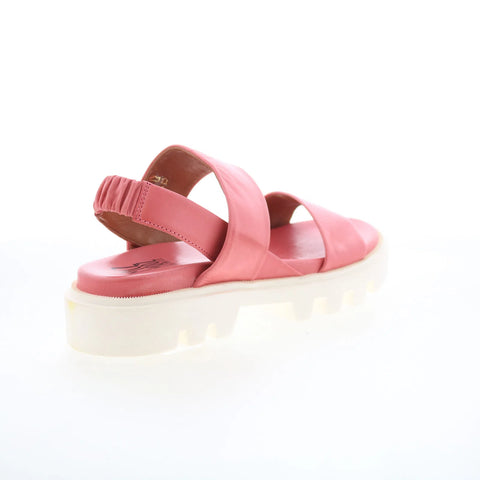 Miz Mooz Paislee Womens Pink Mesh Slip On Strap Sandals Shoes