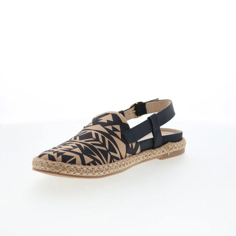 Trotters Paisley T2414-089 Womens Brown Leather Slingback Flats Shoes