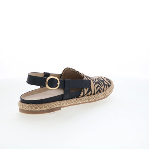 Trotters Paisley T2414-089 Womens Brown Leather Slingback Flats Shoes