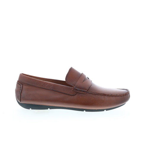 Studio Belvedere Palermo Mens Brown Leather Loafers & Slip Ons Moccasin Shoes