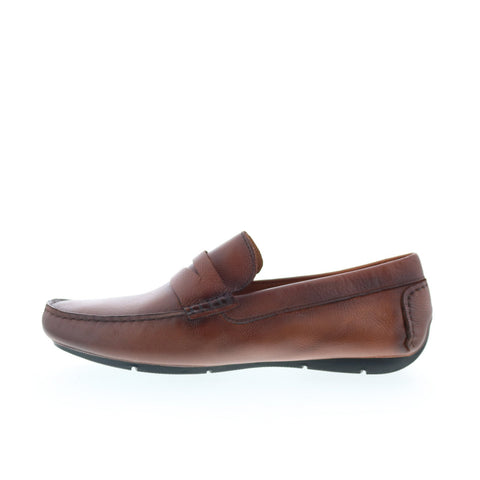 Studio Belvedere Palermo Mens Brown Leather Loafers & Slip Ons Moccasin Shoes