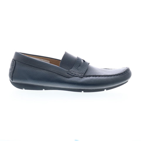 Studio Belvedere Palermo Mens Blue Leather Loafers & Slip Ons Moccasin Shoes