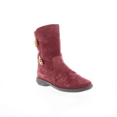 Miz Mooz Pamela Womens Burgundy Suede Zipper Casual Dress Boots