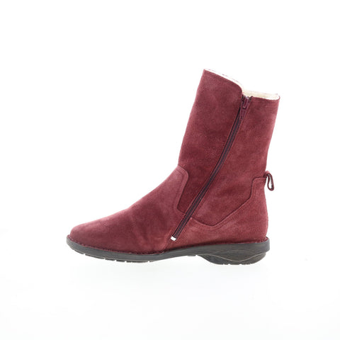 Miz Mooz Pamela Womens Burgundy Suede Zipper Casual Dress Boots