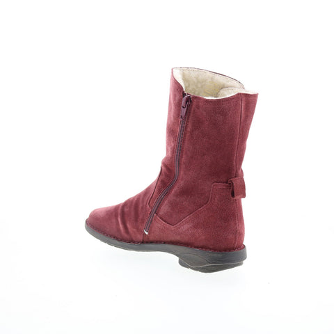 Miz Mooz Pamela Womens Burgundy Suede Zipper Casual Dress Boots