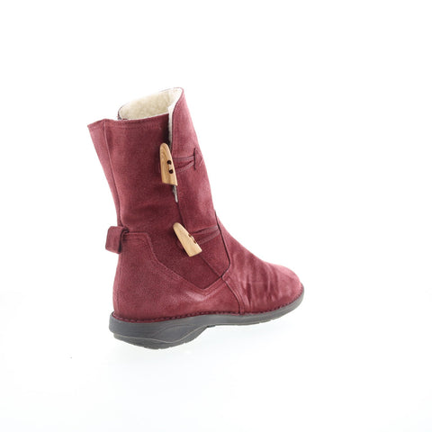 Miz Mooz Pamela Womens Burgundy Suede Zipper Casual Dress Boots