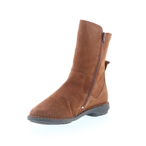 Miz Mooz Pamela Womens Brown Suede Zipper Casual Dress Boots