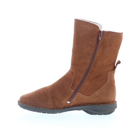 Miz Mooz Pamela Womens Brown Suede Zipper Casual Dress Boots