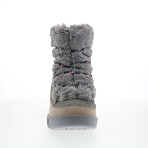 Pajar Pamona 52467 Womens Gray Nubuck Lace Up Ankle & Booties Boots