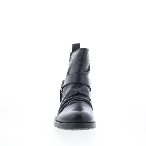 Miz Mooz Paolo Womens Black Leather Zipper Ankle & Booties Boots