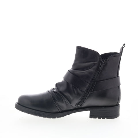 Miz Mooz Paolo Womens Black Leather Zipper Ankle & Booties Boots