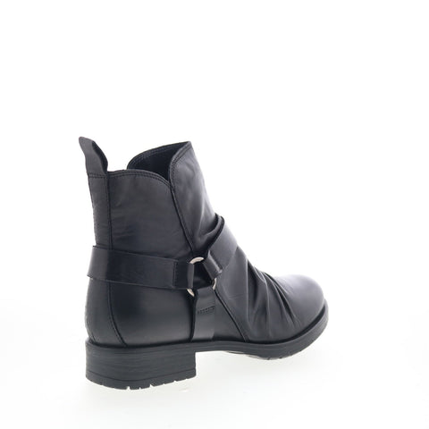 Miz Mooz Paolo Womens Black Leather Zipper Ankle & Booties Boots