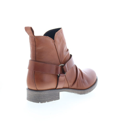 Miz Mooz Paolo Womens Brown Leather Zipper Ankle & Booties Boots