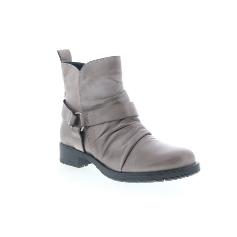 Miz Mooz Paolo Womens Gray Leather Zipper Ankle & Booties Boots