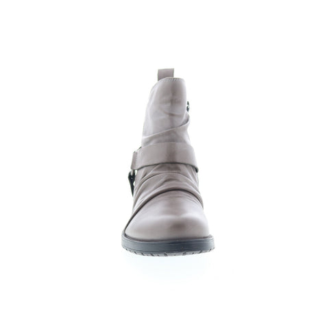 Miz Mooz Paolo Womens Gray Leather Zipper Ankle & Booties Boots
