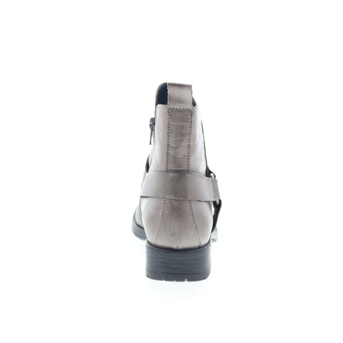 Miz Mooz Paolo Womens Gray Leather Zipper Ankle & Booties Boots