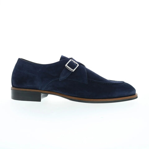 Di Bianco Parma Suede Mens Blue Suede Oxfords & Lace Ups Casual Shoes