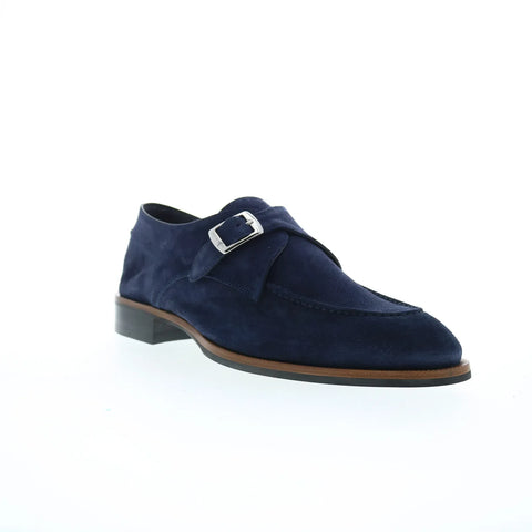 Di Bianco Parma Suede Mens Blue Suede Oxfords & Lace Ups Casual Shoes