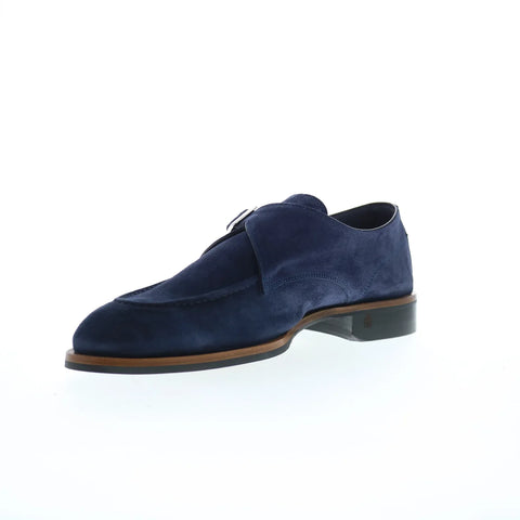 Di Bianco Parma Suede Mens Blue Suede Oxfords & Lace Ups Casual Shoes
