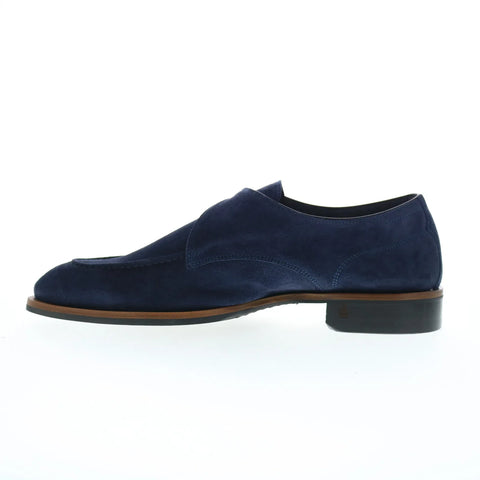 Di Bianco Parma Suede Mens Blue Suede Oxfords & Lace Ups Casual Shoes