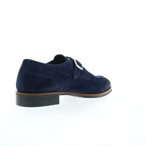 Di Bianco Parma Suede Mens Blue Suede Oxfords & Lace Ups Casual Shoes