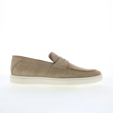 Greats Paros GPAROS0-59N Mens Beige Suede Loafers & Slip Ons Penny Shoes
