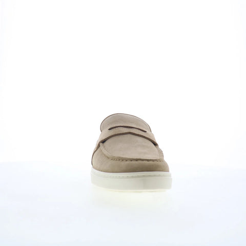 Greats Paros GPAROS0-59N Mens Beige Suede Loafers & Slip Ons Penny Shoes