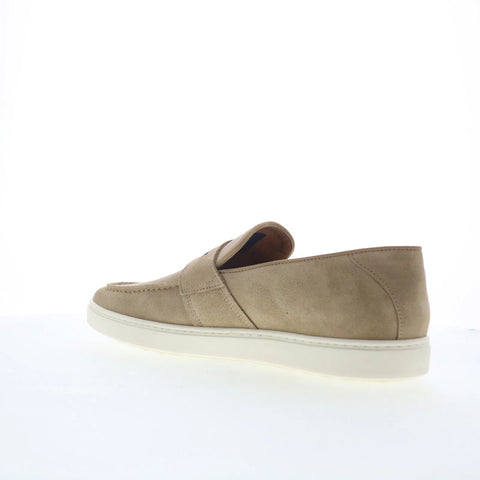 Greats Paros GPAROS0-59N Mens Beige Suede Loafers & Slip Ons Penny Shoes