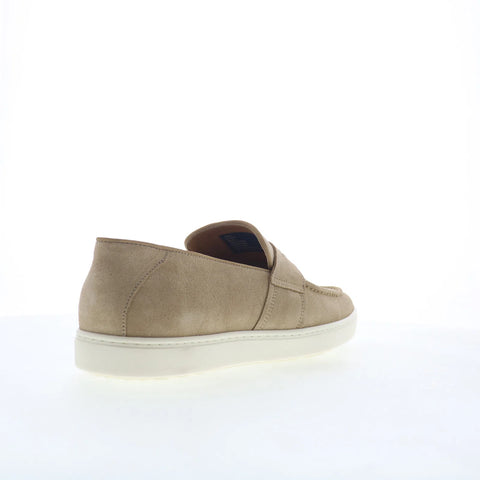 Greats Paros GPAROS0-59N Mens Beige Suede Loafers & Slip Ons Penny Shoes