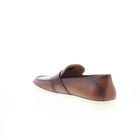 Greats Paros GPAROS0-IXF Mens Brown Leather Loafers & Slip Ons Penny Shoes
