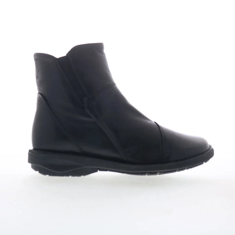 Miz Mooz Parton Womens Black Leather Zipper Ankle & Booties Boots