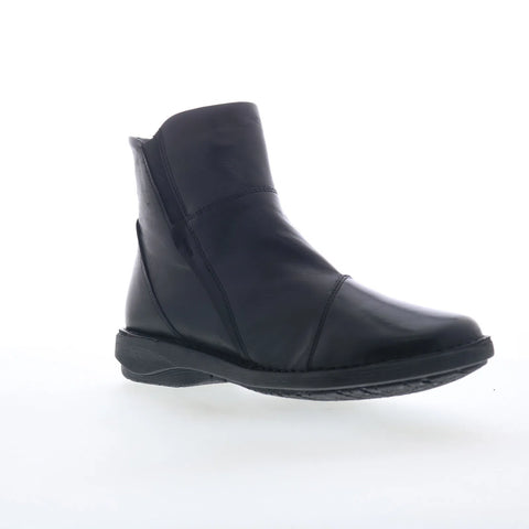 Miz Mooz Parton Womens Black Leather Zipper Ankle & Booties Boots