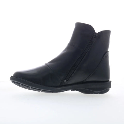 Miz Mooz Parton Womens Black Leather Zipper Ankle & Booties Boots