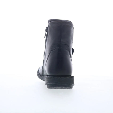 Miz Mooz Parton Womens Black Leather Zipper Ankle & Booties Boots