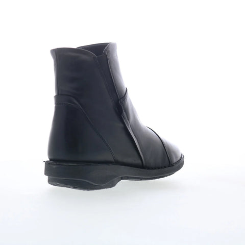 Miz Mooz Parton Womens Black Leather Zipper Ankle & Booties Boots