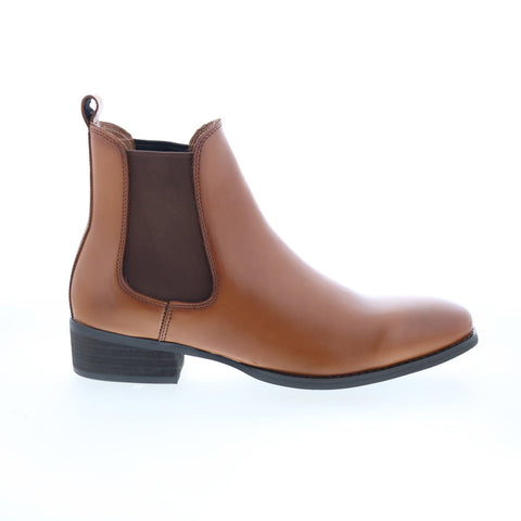 Steve Madden Paterson PATE01M1 Mens Brown Leather Slip On Chelsea Boots