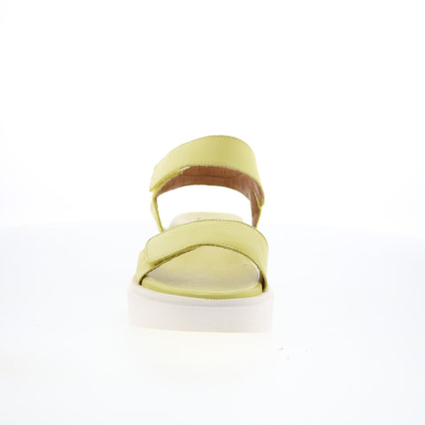 Miz Mooz Patel Womens Green Leather Slip On Strap Sandals Shoes