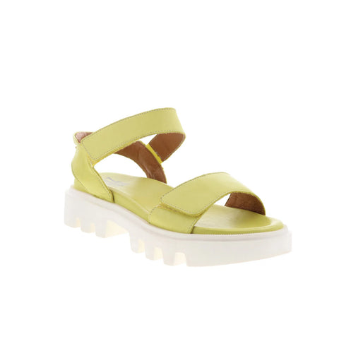 Miz Mooz Patel Womens Green Leather Slip On Strap Sandals Shoes
