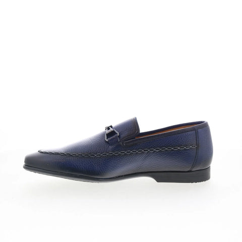 Mezlan Patina 21099 Mens Blue Leather Loafers & Slip Ons Casual Shoes