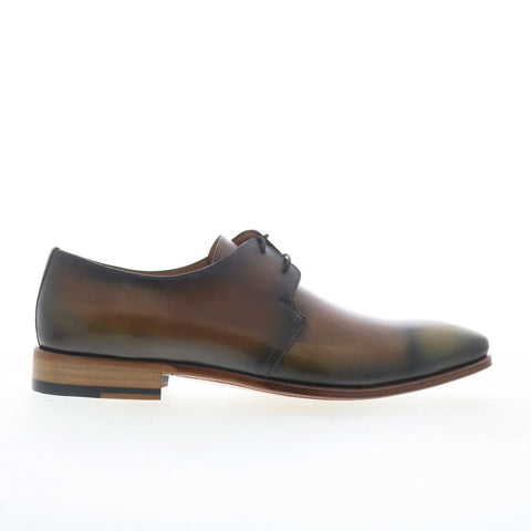 Mezlan Patina Leather Derby Mens Brown Oxfords & Lace Ups Plain Toe Shoes