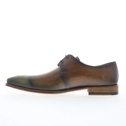 Mezlan Patina Leather Derby Mens Brown Oxfords & Lace Ups Plain Toe Shoes