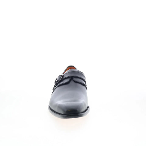 Mezlan Patina Plain Toe Monk 21108 Mens Black Loafers & Slip Ons Casual Shoes