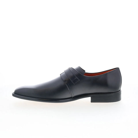 Mezlan Patina Plain Toe Monk 21108 Mens Black Loafers & Slip Ons Casual Shoes
