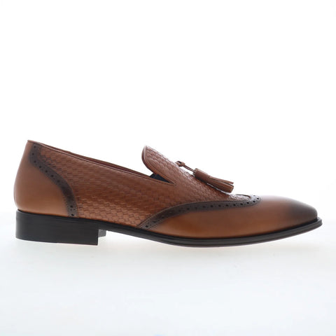Mezlan Patina Textured 26773 Mens Brown Loafers & Slip Ons Casual Shoes