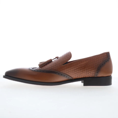 Mezlan Patina Textured 26773 Mens Brown Loafers & Slip Ons Casual Shoes