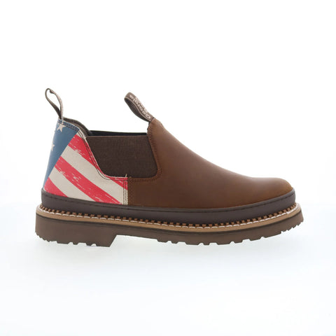 Georgia Boot Patriotic Romeo 3" Work Shoe Mens Brown Wide Work & Safety Shoes