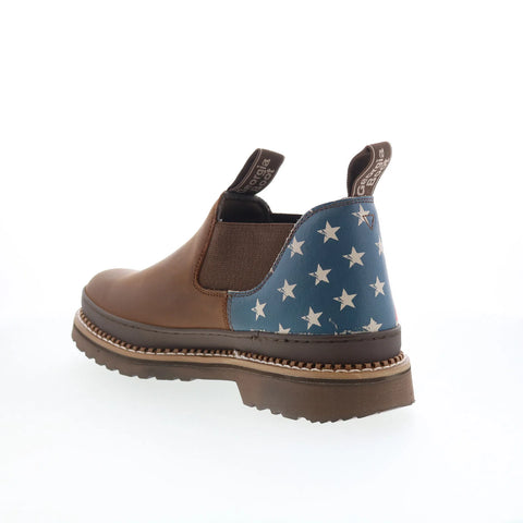 Georgia Boot Patriotic Romeo 3" Work Shoe Mens Brown Wide Work & Safety Shoes